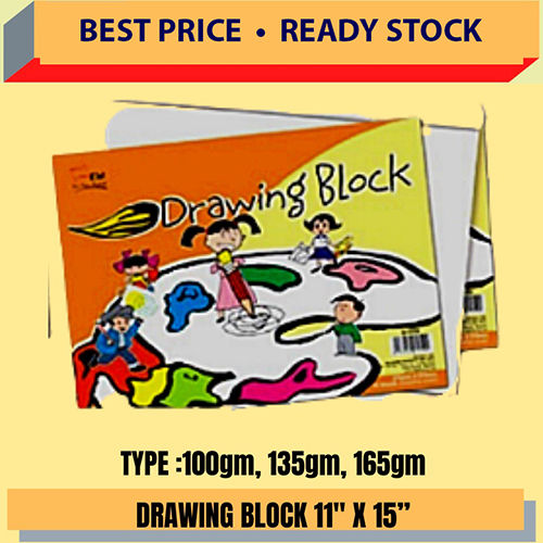 Drawing Block 11"x 15" / Kertas Lukisan / Drawing BOOK / Buku Lukisan / Art Paper / Kids Drawing