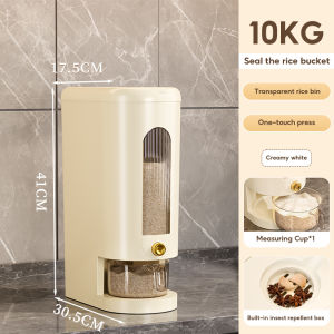 Royalstar Visual Rice Bucket Pressing Insect-proof Moisture Proof Automatic Rice Dispenser with Time Scale Rice Storage Box