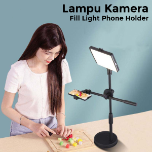 Paket 1 Set Lampu Overhead Fill Light Phone Holder Overhead 3in1