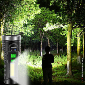 Heavy Duty Waterproof COB Searchlight with 4 Modes for Hiking and Climbing