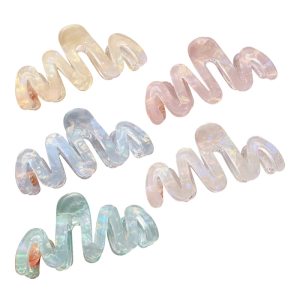 Fashion Nacreous Pattern Hair Claw Clip Strong Hold Hairpin Suitable For Sports Office