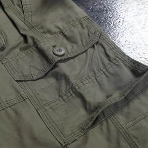 High-Quality Long-Length Cargo Shorts for Men – Summer Cotton Multi-Pocket Camouflage Breeches Casual Chino Trousers Lightweight Cropped Pants for Outdoor and Leisure Wear