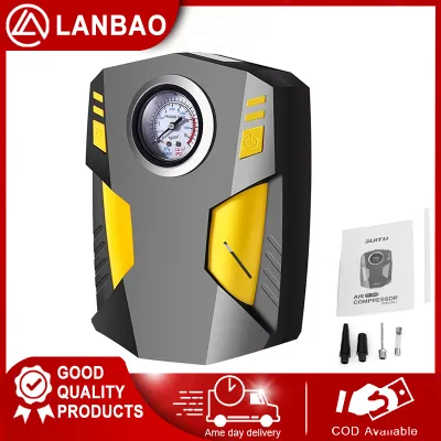 Air Compressor Portable Car Tire Pump DC 12V Quick Inflation Motorcycle Car Tire Inflatable Air Pump With Gauge 150psi Multifunctional Heavy Duty Digital Auto Pump Compressor Cars Bike Tyre Inflator