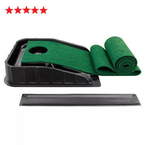 Golf Practice Putting Mat Automatic Ball Return Alas Karpet Latihan Putt Track  Anti-Slip Indoor Tiltable Grass