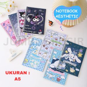 Buku Tulis Sekolah A5 Sanrio Kuromi / Notebook Anak SD Cinamoroll 60 Lembar