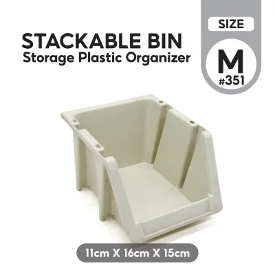 Vivahome Stackable Plastic Storage Bin Organizer Box | Multi-Layer Shelf for Office School Home Use & Organization