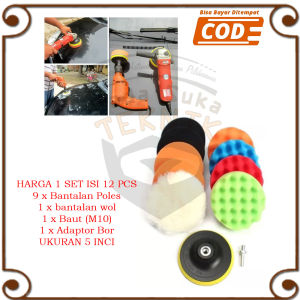 Mata Bor Sponge Polishing Pad Hand Untuk Mobil Gosok Body Mobil Waxing Pemoles Mobil Spons