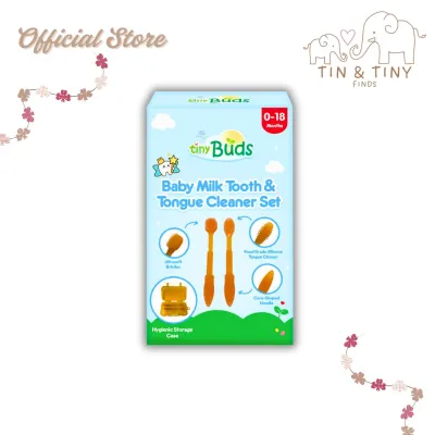 Tiny Buds Baby Milk Tooth & Tongue Cleaner Set 0-18mos