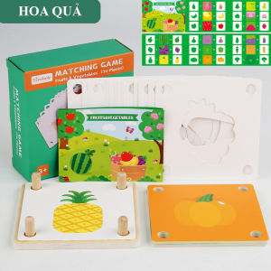 Đồ chơi ghép hình tư duy đoán xem tôi là ai chất liệu gỗ cao cấp giáo dục nhận thức sớm montessori cho trẻ 2 - 4 tuổi
