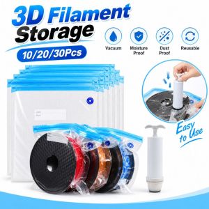 CHUN053634 Reusable 3D Printer Vacuum Bags Dust Resistant Moisture Resistant 3D Filament Storage Hand Pump Compatible 3D Printing Material Bags Printer Material Organization