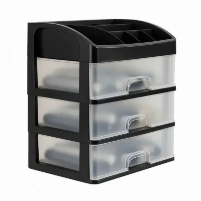Big Plastic Makeup Drawer Organizer with Drawer 3 Tier Layer High quality Make up Organizer-.Z233
