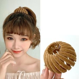 WDS Jepit Rambut Ponytail Premium Gaya Retro Korea Ikat Birds Nest Wanita Scrunshie A22