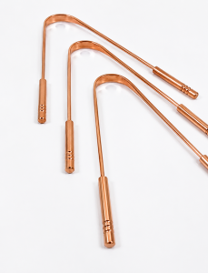 Pure Copper Tongue Scraper  Oral Hygiene Tool | Flexible Comfortable Grip (Pack of 1 Pc)