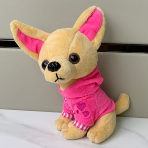 GUTUN Stuffed Animals Chihuahua Plush Toys Simulation Room Decoration Stuffed Dog Doll Ornament 18cm Puppy Plush Toys Birthday Gift