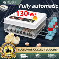 Egg Incubator130 Eggs Fully Automatic Egg Incubator Intelligent Digital Hatcher Brooder with Temperature Control and Auto Turning for Hatching Chicken Duck Goose Quail Birds, Incubators for Farm. 