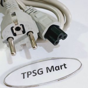 Cáp nguồn 3 lổ cho Adapter đầu cắm 3 lổ Hoa mai / Cáp Tròn XÁM - ĐEN (Chân cắm Tròn) chất lượng