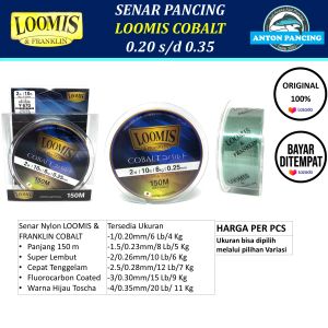 SENAR PANCING LOOMIS COBALT FLOUROCARBON 150M 0.160.180.200.220.230.250.260.280.300.330.35 0.400.450.50