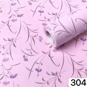 Floral Self Adhesive Wallpaper 10m x 45cm Waterproof Purple Flower Pattern PVC Wallpaper for Bedroom
