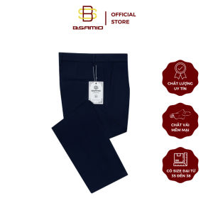 Quần Tây Nam Trung Niên BSAMIO Màu Xanh Than Ống Suông Phong Cách Công Sở Có Size Đại Từ 28 Đến 38