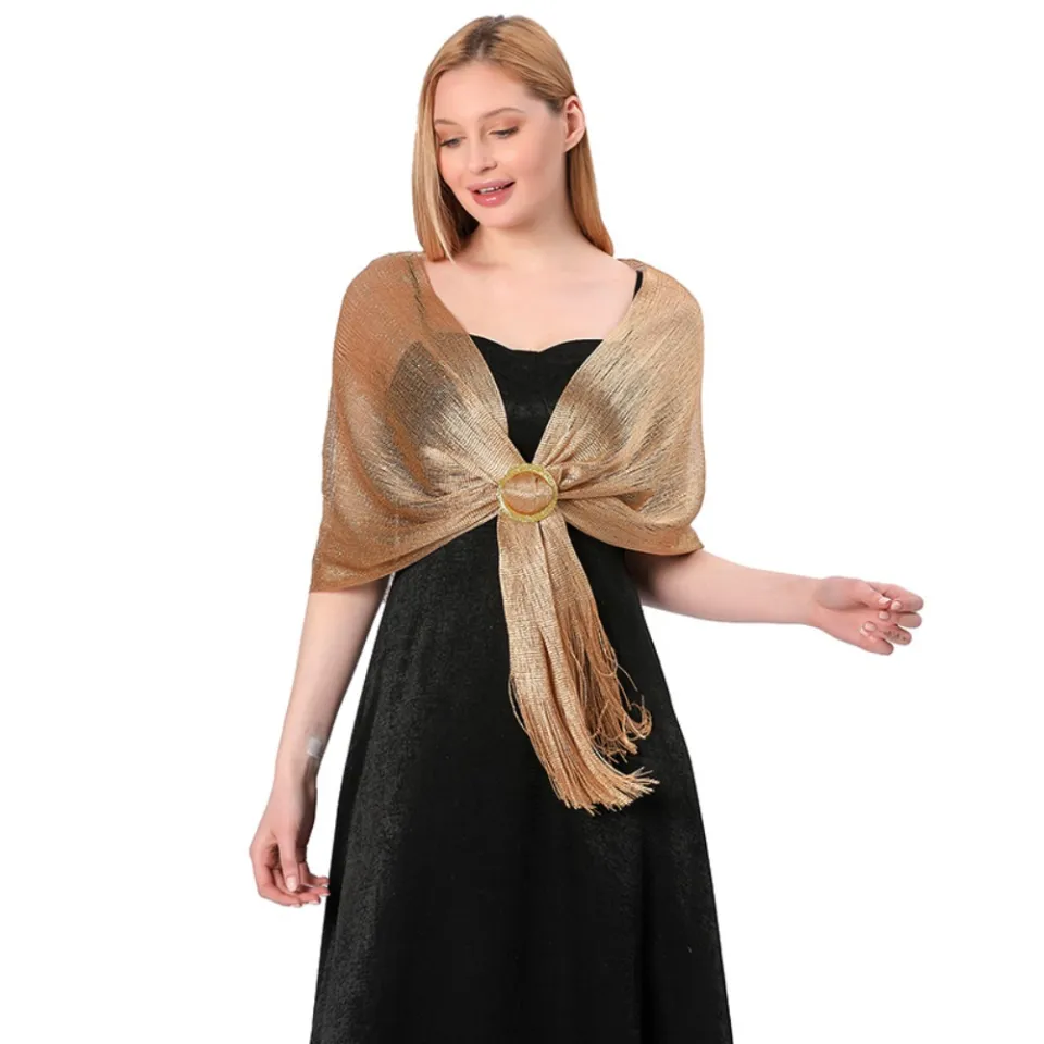 Gold shawl for deals evening dress