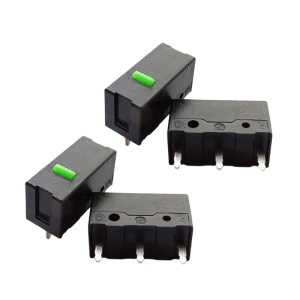 Coppers ลายจุดสีเขียว Microswitch สำหรับเมาส์เกม PC ที่มีการออกแบบ3ขาระดับการคลิก60M