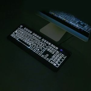 Print Backlit Keyboard Large Wired USB Lighted Computer Keyboard for Seniors and Low for Vision Individuals White Backl2026