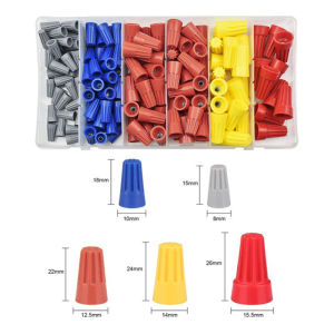 180pcs Quick Wire Connector Electrical Insulated Crimp Cap Twist-On Screw Terminal Spring End Nut