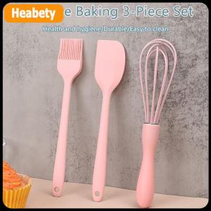 【2-3 ngày giao hàng】 3 cái bộ Silicone Baking Set bánh kem thìa scraper bếp hộ gia đình trứng Whisk thịt nướng dầu bàn chải tiện ích nhà bếp Nguồn cung cấp
