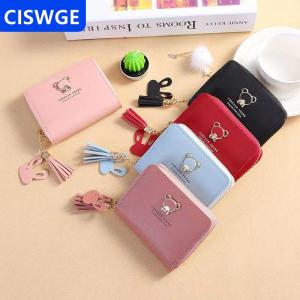 [COD] CISWGE AUTOPARTS 1PC ngắn Phụ nữ ví mini dễ thương đồng xu Túi chủ thẻ phụ nữ nữ ví thời trang dây kéo ví ví nhỏ cho cô gái