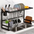 NEW Rak Piring Dapur Wastafel Serbaguna Tempat Cuci Piring Stainless Steel Portable Peralatan makan rak wastafel. 