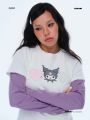 STYLIST | Kuromi - Regular Tee TripleHeartWhite เสื้อยืดพอดีตัว คุโรมิ. 