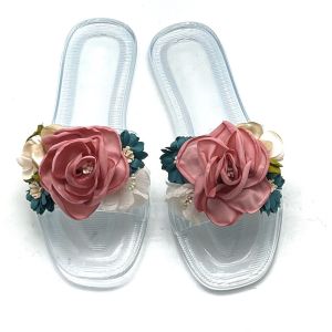 IELGY Fashion Versatile Flower Flip Flops Female Seaside Beach Flat Bottom