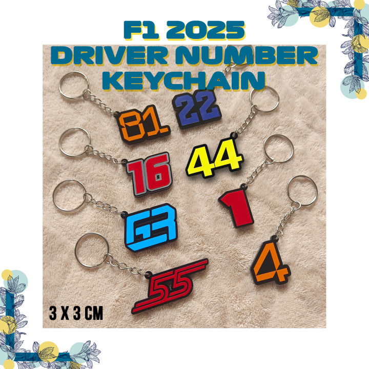 Formula 1 F1 2025 Driver Number Acrylic Keychain | Lazada PH