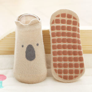 ถุงเท้าเด็กข้อสั้น กันลื่นเต็มคาราเบลแต่งหู กระชับข้อไม่ สีพื้นพิมพ์ลายการตูนสัตว์น่ารัก ผ้านุ่ม ระบายอากาศ ใส่สบายยืดได้เยอะ