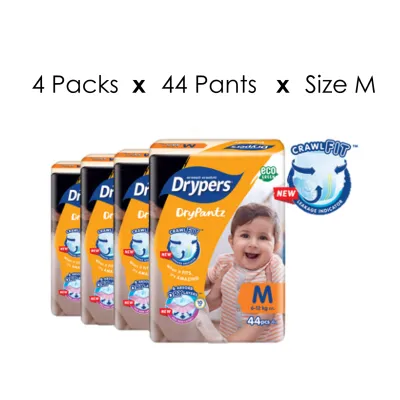 [1 Carton] Drypers DryPantz (Sizes M L XL XXL)