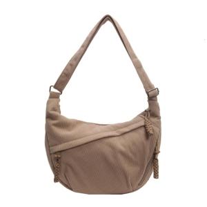Chic vải to sợi lưỡi liềm Túi Đeo Chéo Túi Đeo Vai thường ngày Bánh Bao Ví Satchel hoàn hảo cho sinh viên và chuyên nghiệp