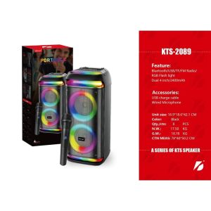KTS-1810 Wireless Bluetooth Speaker 12inch Portable Karaoke Machine Home KTV with Microphone