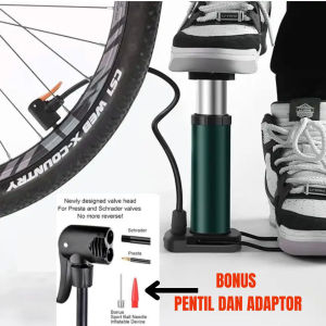 Grosir Pompa Injak Mini Sepeda bola motor balon Portable Foot Pump hitam Keren