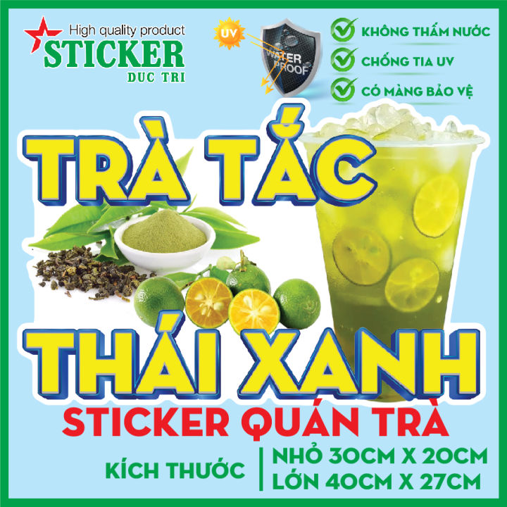 🔥 STICKER DÁN TRANG TRÍ TIỆM TRÀ, TRÀ ĐÀO CAM SẢ, TRÀ DƯA HẤU, TRÀ NHÃN ...