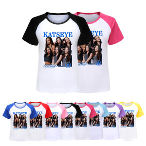 Music Singer Katseye T Shirt Kids Fashion Streetwear Junior Girls Short Sleeve T-shirt Boys Summer Clothes Childrens Clothing