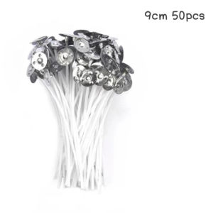 50PCS Candle Wicks Smokeless Candle Wicks Waxed Cotton Candle Wicks Woven Making Candles Supplies