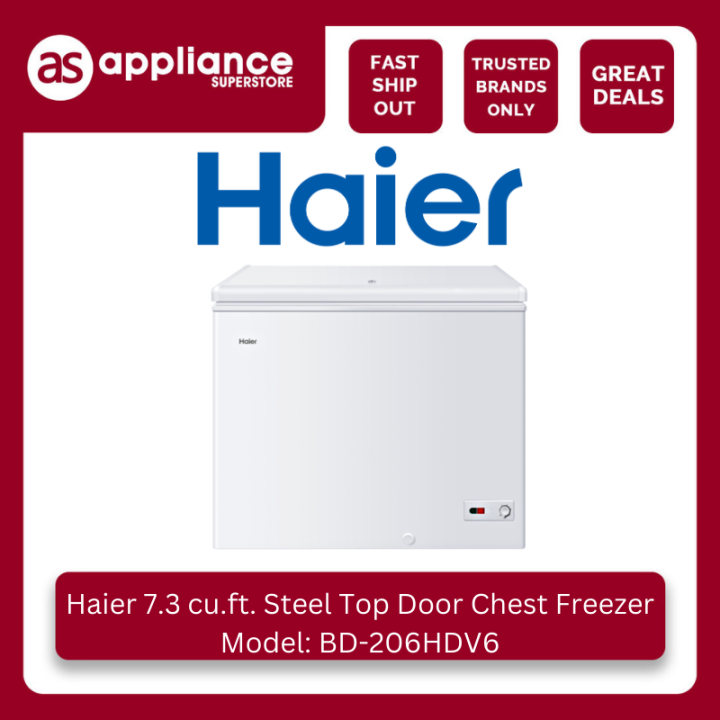 Haier 7.3 cu.ft. Steel Top Door Chest Freezer BD206HDV6 Lazada PH