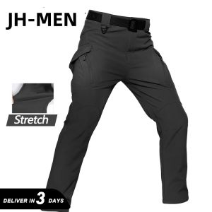 【FREE BELT】 Mens Tactical Cargo Pants Outdoor Hiking Camping Pants Waterproof Loose Casual Trousers