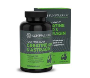 Sunwarrior Active Creatine 3000 + Astragin 120 Vegan Capsules ครีเอทีน 3000 และแอสตราจิน Vegan