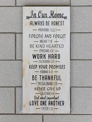 MDF Wooden Wall Plaque * 18cm x 40cm * Christian Gift with Bible Verse * Christian Gift * Chosen Treasure