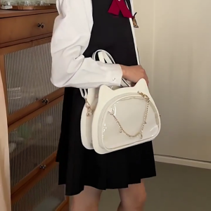 Girl Itas Bag Women Cats Shape Crossbody Bag Japanese Style Messengers Bag Kitten Handbags Student Shoulder Bag for Daily