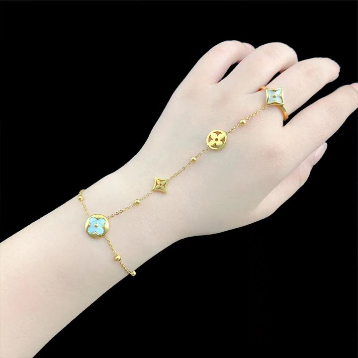 Exaggerated Butterfly Finger Ring Bracelet Punk Style 18k - Temu