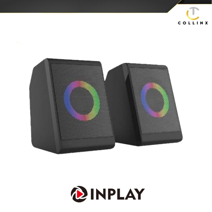 RGB LED Speakers Inplay | Stereo sound output for computers, MP3, MP4 ...