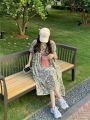 [Voucher 50k Freeship Max 0 đồng toàn quốc]Đầm hoa nhí babydoll mùa hè, đầm nữ mặc đi chơi, đầm cổ tròn tay ngắn, váy xòe tiểu thư dễ thương, đầm nữ đơn giản nhẹ nhàng. 