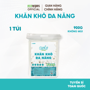Combo 03 Túi Khăn Vải Khô Đa Năng Cao Cấp Ecobi Túi 300/600/900G không mùi mềm dai thấm hút tốt